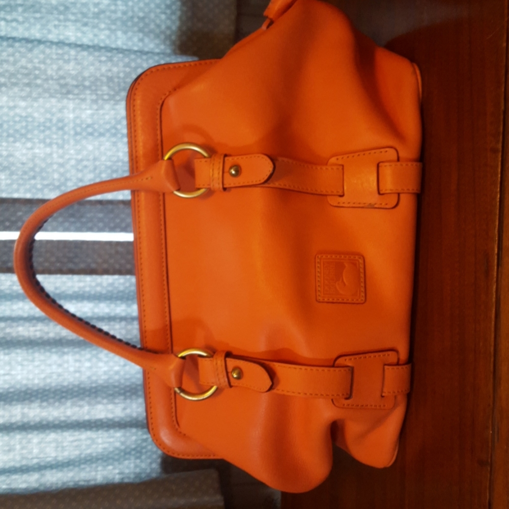 Dooney and Bourke orange leather satchel